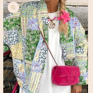 NEW Quilted Patchwork Jacket Size Large